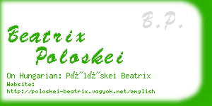 beatrix poloskei business card